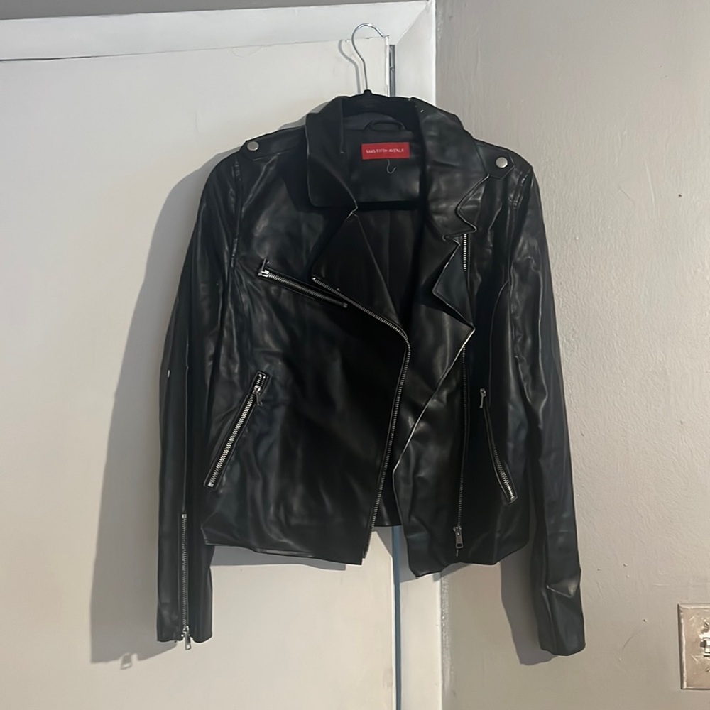 Saks Fifth Ave leather jacket , size L